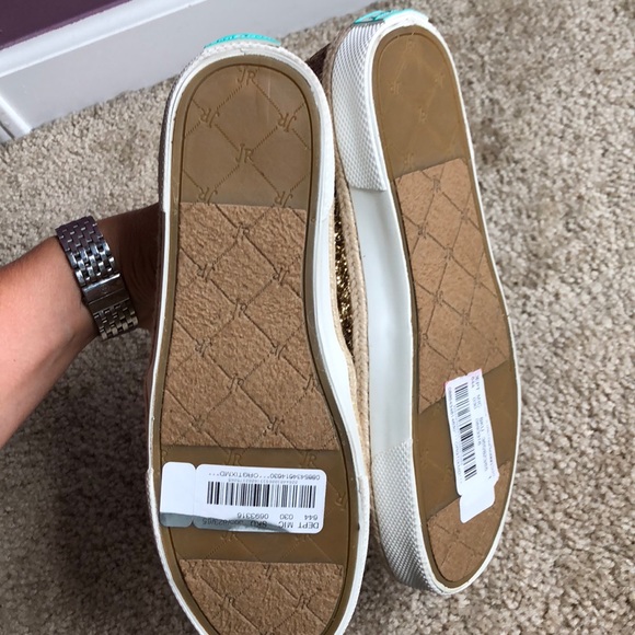 New! Jack Rogers Tucker Sneaker Gold sparkle 6.5 - Picture 6 of 6